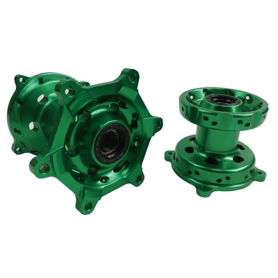 交換/修理 モーターサイクルのCNCグリーン前後輪ハブセット KX250 06-08 19-20 KX250F KX450F 06-18