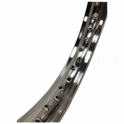 CRF 450 2.15x18 アルミ合金で塗装された銀のオートバイの輪