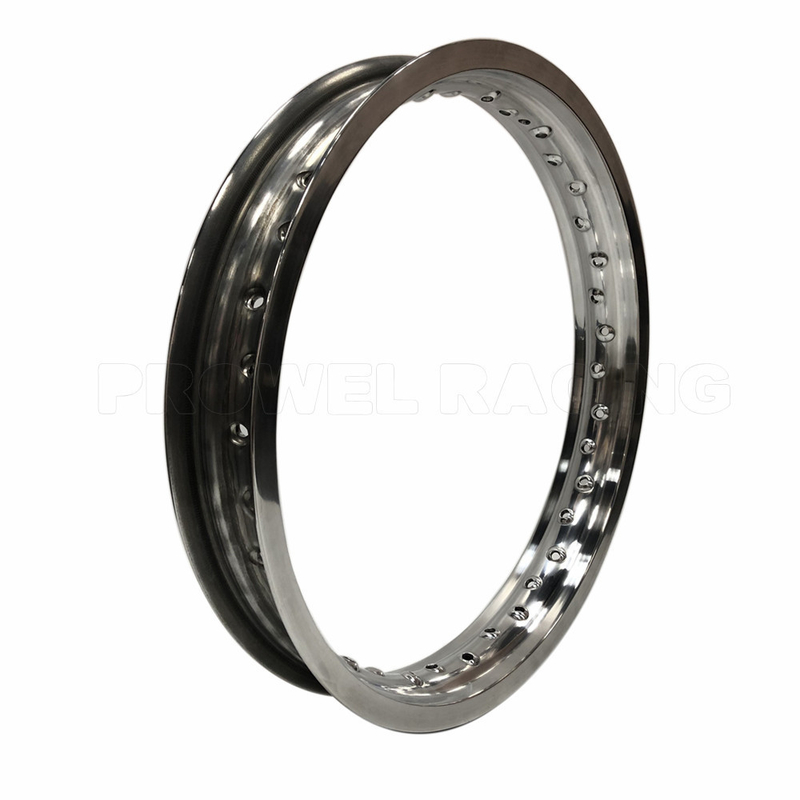 CRF 450 2.15x18 アルミ合金で塗装された銀のオートバイの輪
